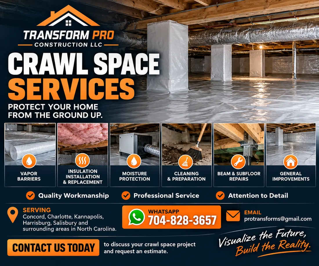 Promotional artwork for Crawl Space & Vapor Barriers