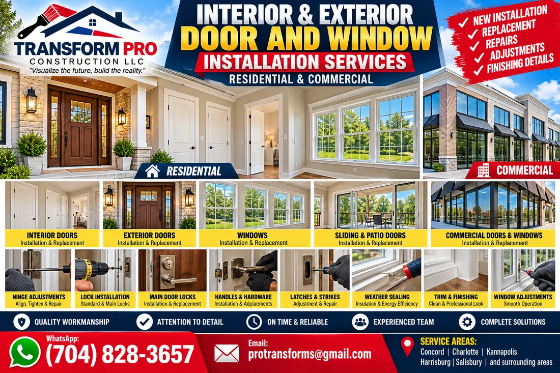 Promotional artwork for Doors, Windows & Hardware