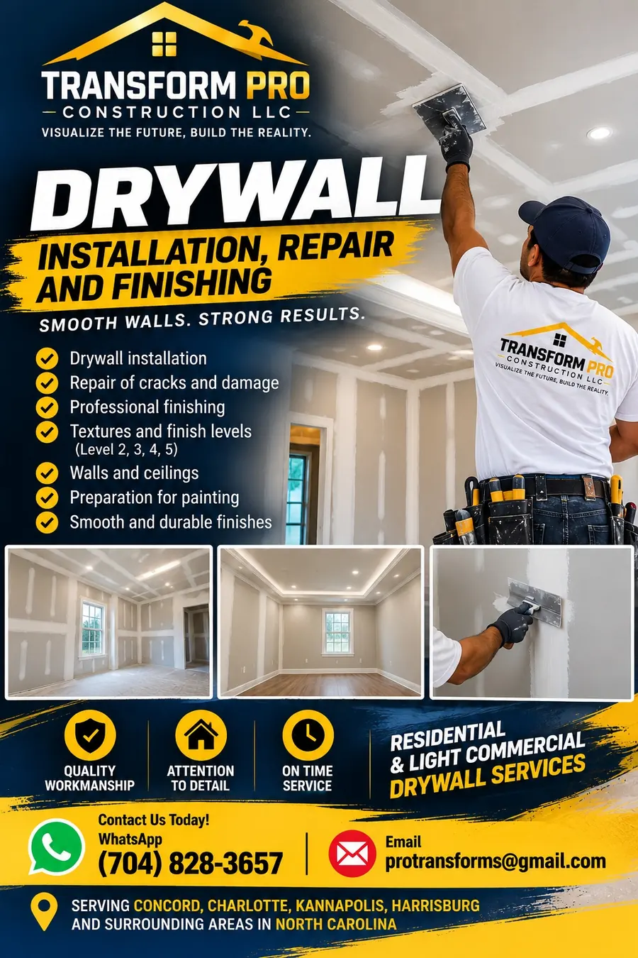 Promotional artwork for Drywall Installation & Finishing